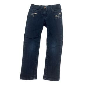 Girls Crewcuts Toothpick Jeans sz 5 adjustable waist shooting star design